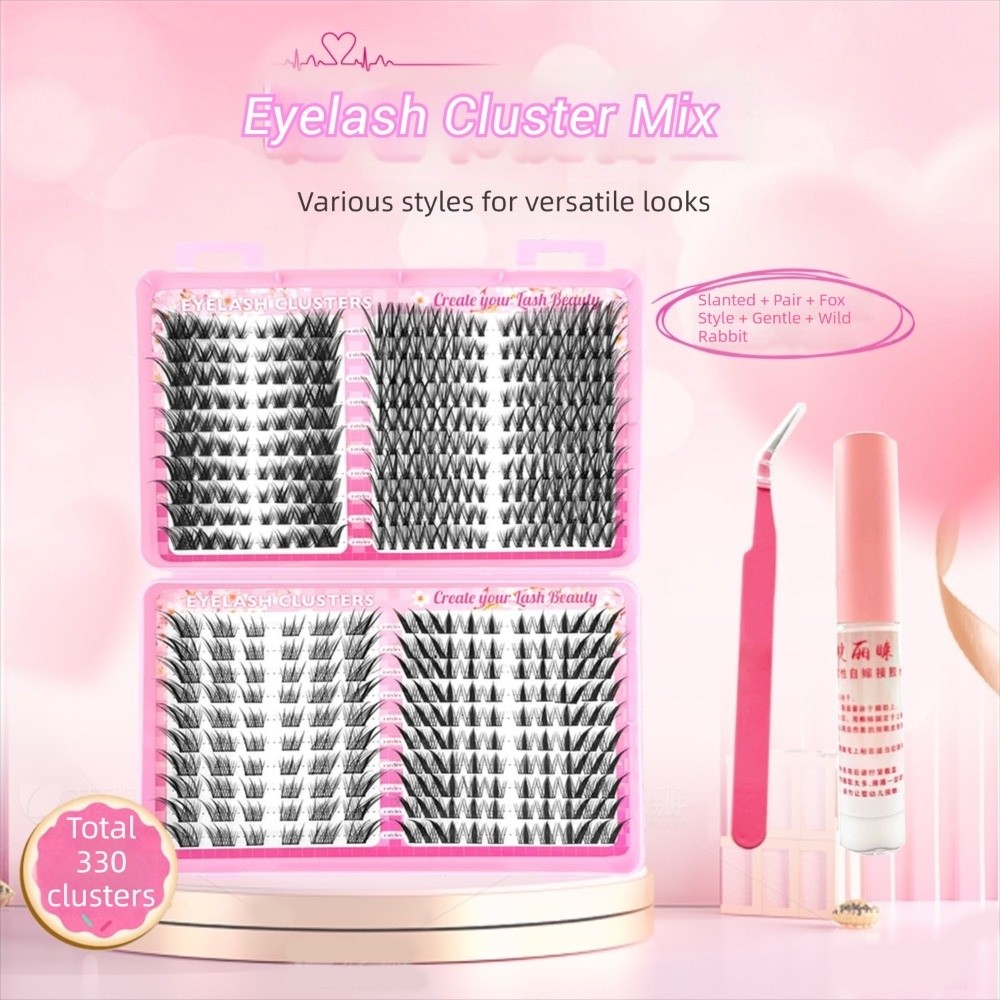 Eyelash Extension Look - ขนตาปลอมแบบธรรมชาติสีดำ งอน C ให้เอฟเฟกต์ 3 มิติ