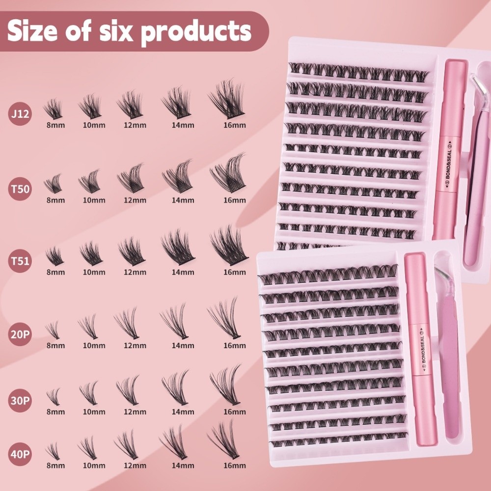 Eyelash Extension Natural Look - ขนตาปลอมคุณภาพสูงแบบติดกาว ดีไซน์เป็นช่อ ให้ลุคธรรมชาติ แบบเส้นเส้นเรียงตัวสวย สำหรับต่อขนตาด้วยตัวเอง