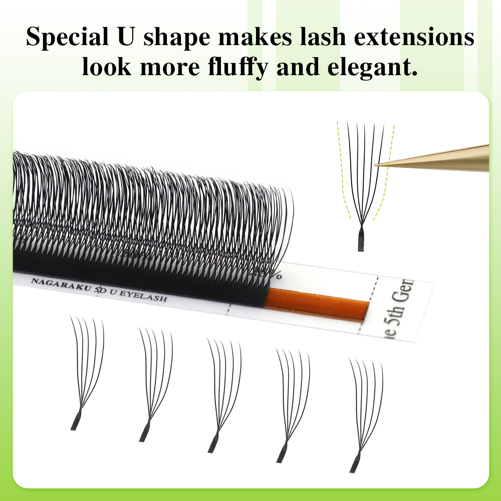 ขนตาปลอม NAGARAKU รูปทรงตัวยู  - Eyelash Extension Human Hair บทวิจารณ์และราคา